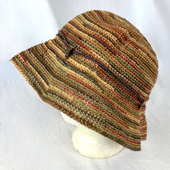 NWOT Helen Kaminski Raffia Sun Hat OS Packable Colorful Excellent Gift Condition - Picture 5 of 13